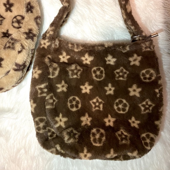 Brown/Tan Monolux Shoulder Bag - Picture 6 of 10